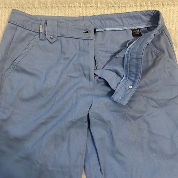 Larry Levine crop pants blue capri cotton size 10 - Picture 5 of 11